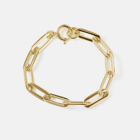 Women's Paperclip Style Bracelet Goldtone - Picture 4 of 12